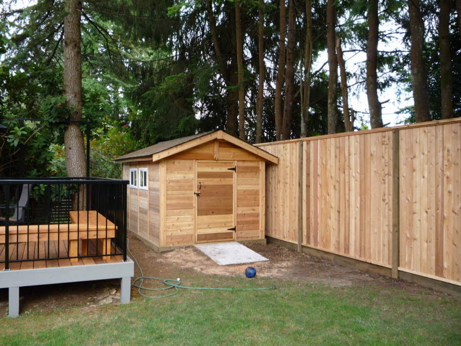 Shed, fence and deck construction in North Vancouver